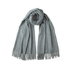 Johnsons of Elgin | Light Grey Cashmere Stole | Wrap | Large Scarf | buy at The Cashmere Choice | London