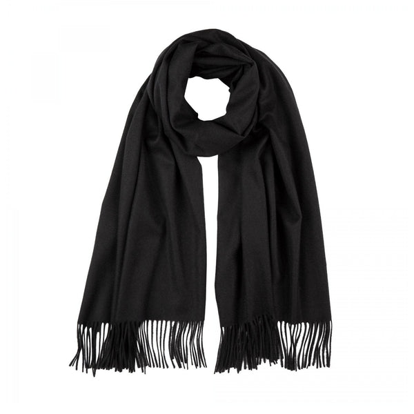 Johnsons of Elgin | Black Cashmere Stole | Wrap | Large Scarf | buy at The Cashmere Choice | London