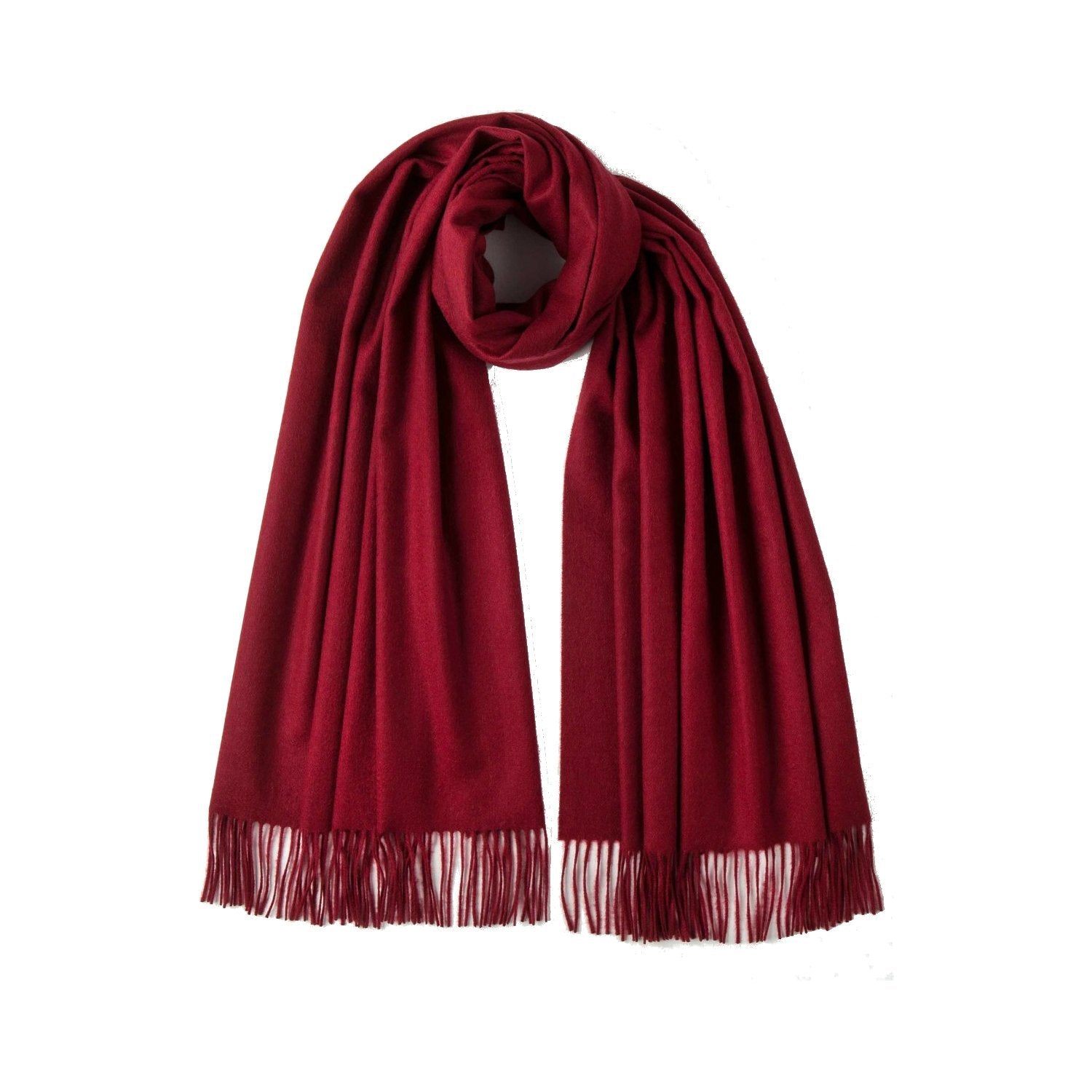 Johnsons of Elgin | Johnstons Cashmere | Merlot Wine Cashmere Stole | Large Scarf | buy at The Cashmere Choice | London