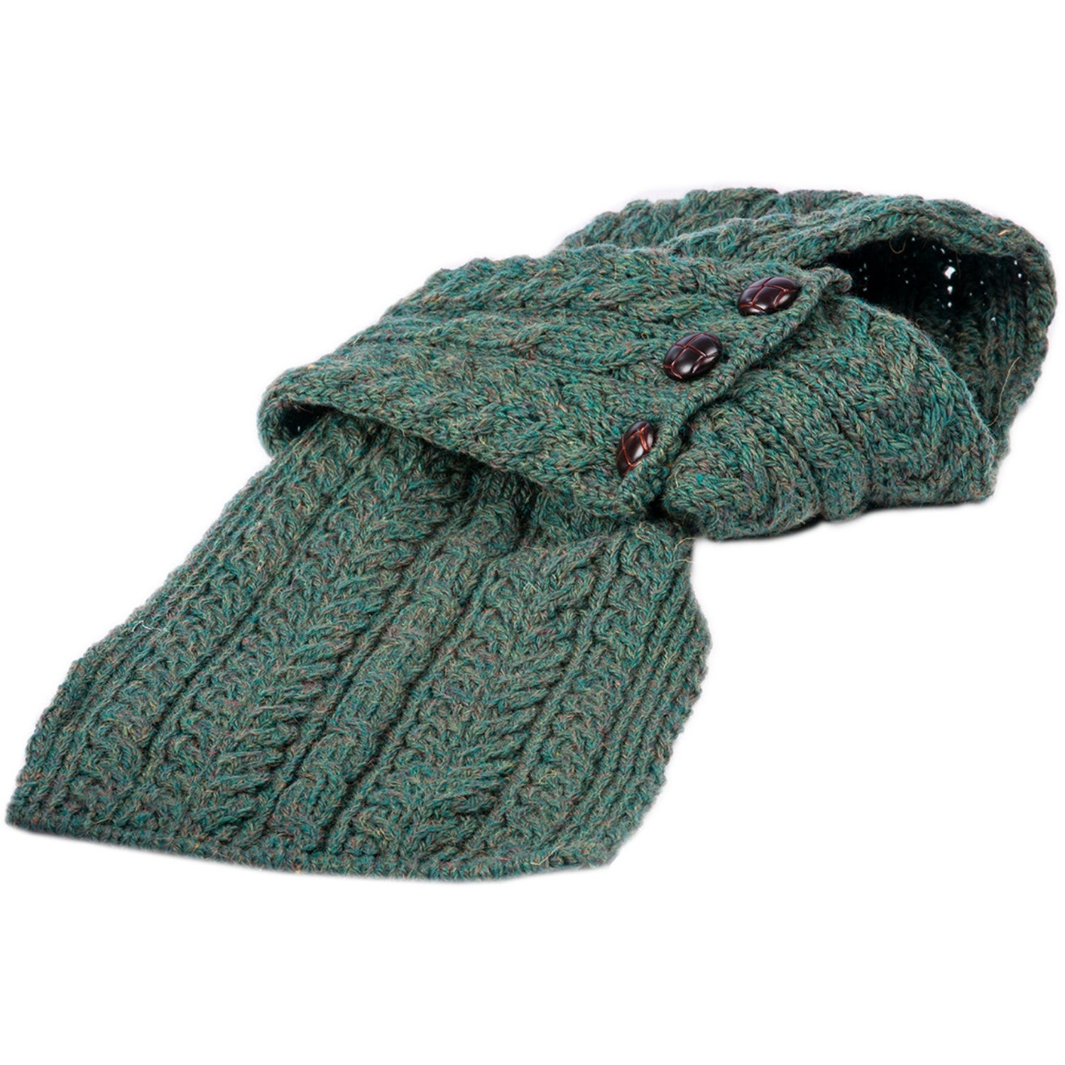 Aran Scarf | Forest Green