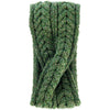 Twisted Knitted Headband | Aran Stitch | Green