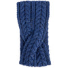 Twisted Knitted Headband | Wool Headband | Aran Stitch | Blue