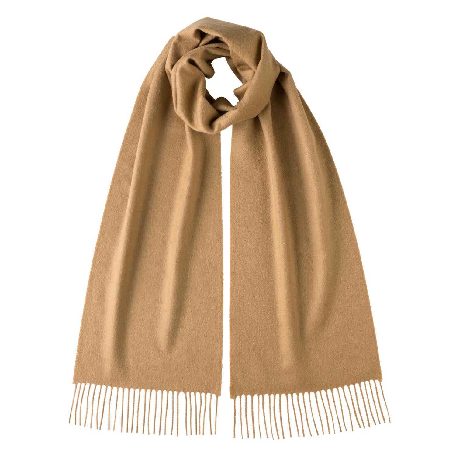 Pure Cashmere Scarves - Camel Beige