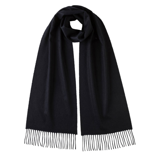 Pure Cashmere Scarves - Navy Blue