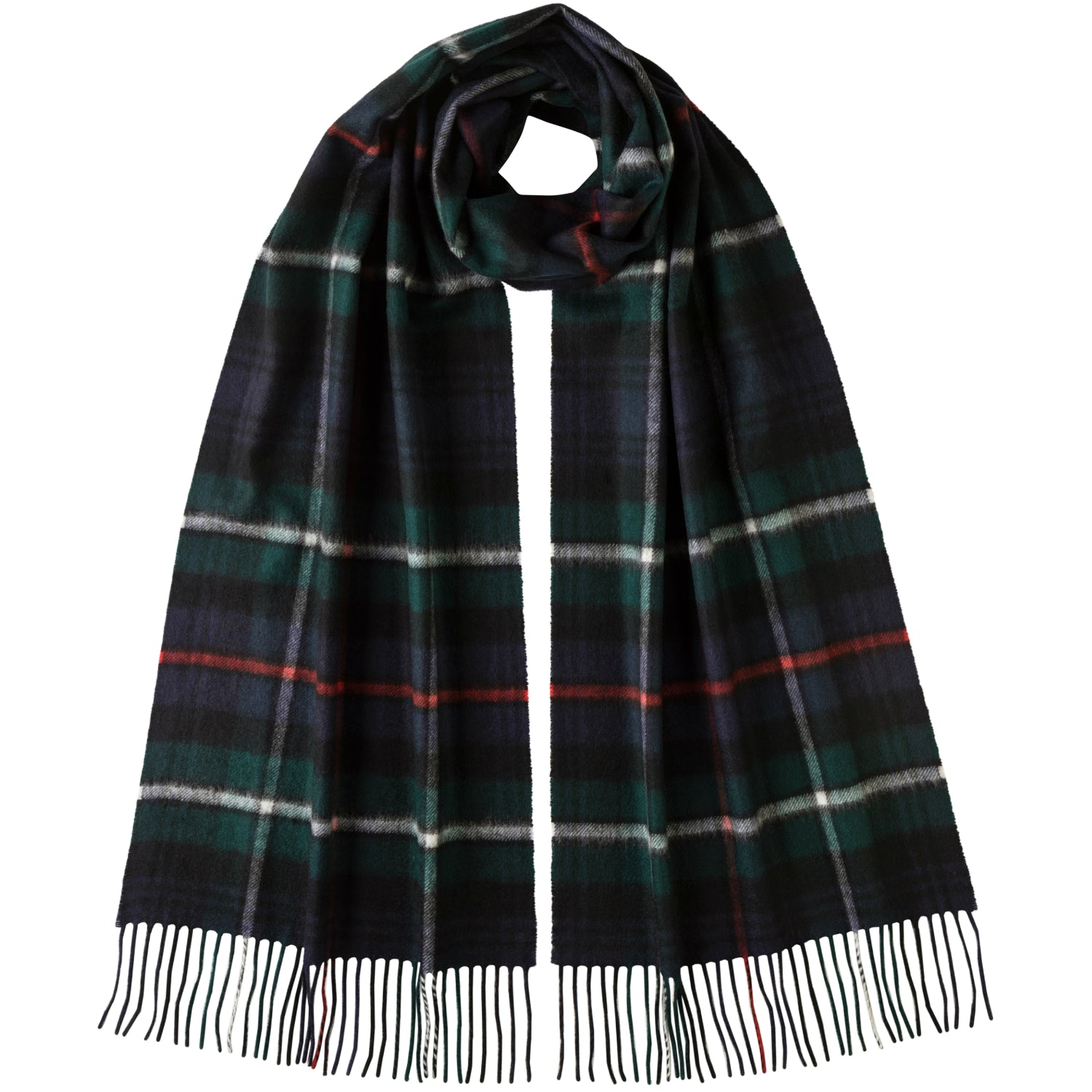 Lomond Cashmere | Mackenzie | Sottish Tartan Cashmere Scarf | Shop at The Cashmere Choice | London