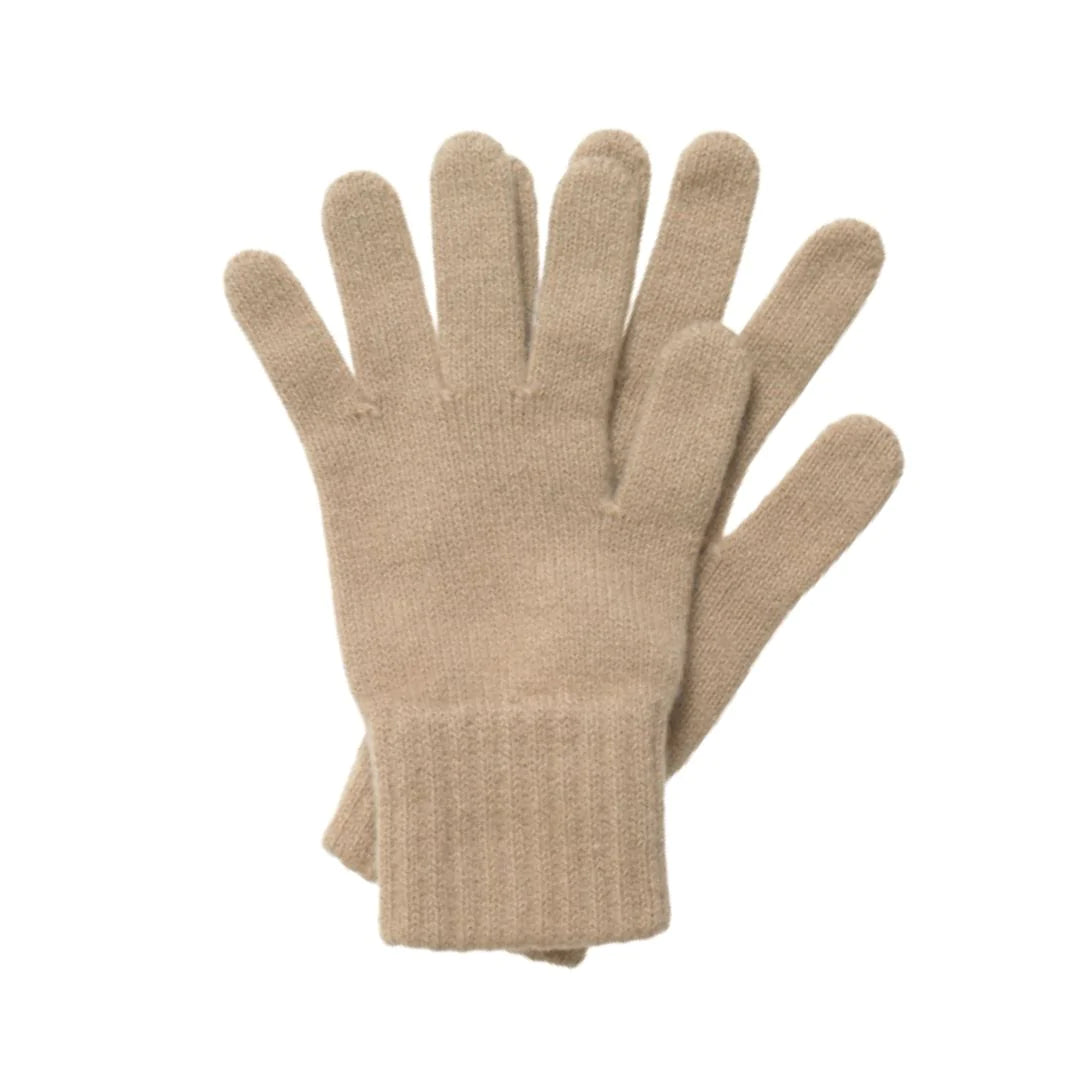 Gloves of Camel Cashmere Hat and Gloves Set